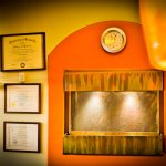 certificates on the wall