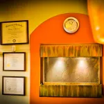 certificates on the wall